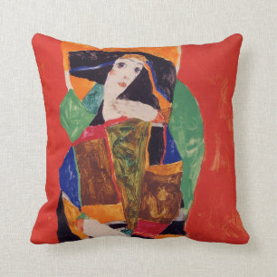 "Portrait of a Woman" Egon Schiele Cushion