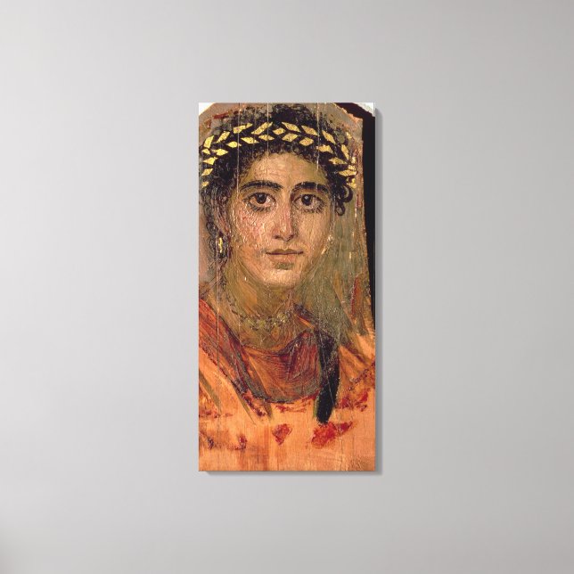 Portrait of a Woman, from Fayum, Romano-Egyptian, Canvas Print (Front)