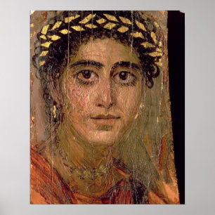 Portrait of a Woman, from Fayum, Romano-Egyptian, Poster