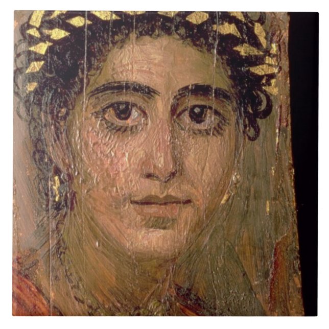 Portrait of a Woman, from Fayum, Romano-Egyptian, Tile (Front)
