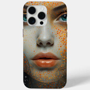 Portrait of a Woman in Orange iPhone 15 Pro Max Case