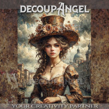 Portrait of a Woman in Venice - Decoupage -