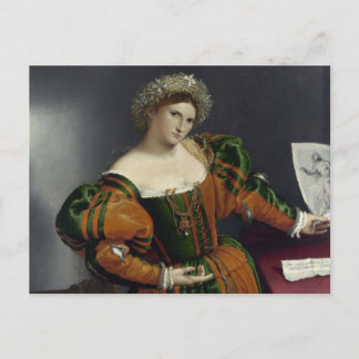 Portrait of a Woman Inspired by Lucretia Postcard