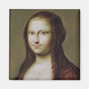 Portrait of a Woman Inspired by the Mona Lisa Magnet