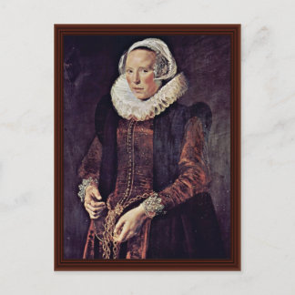 Portrait Of A Woman Of About Thirty With A Chain Postcard