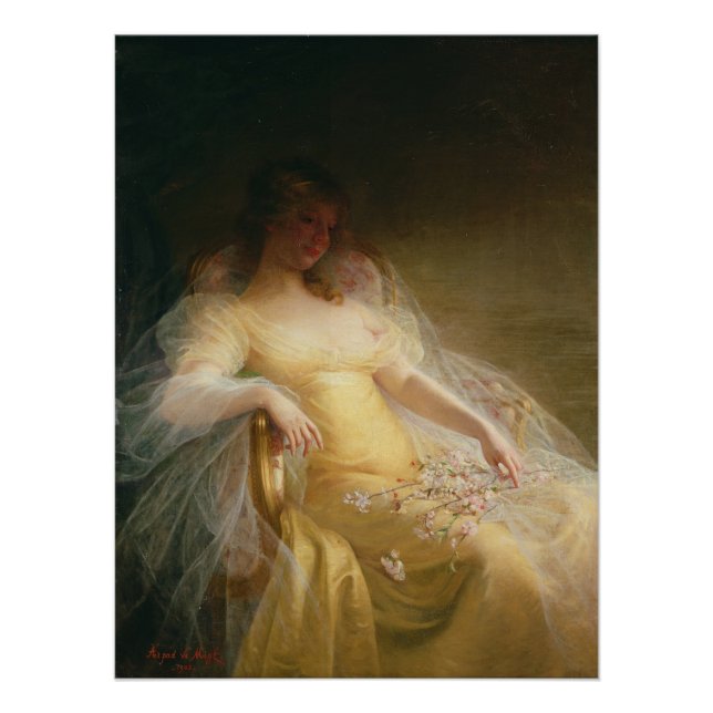Portrait of a Woman (oil on canvas) Poster (Front)