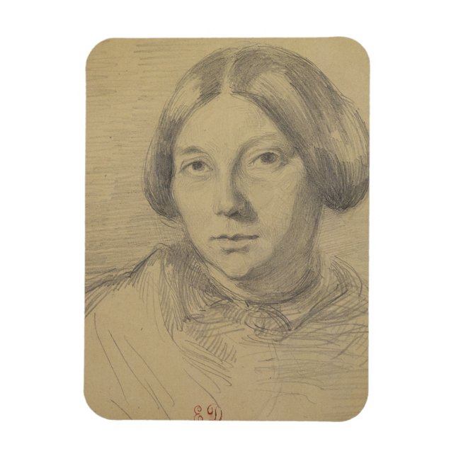 Portrait of a woman, possibly George Sand (1804-76 Magnet (Vertical)