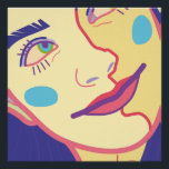 portrait of a woman.    poster<br><div class="desc">a vivid close-up portrait of a woman in the style of pop art.</div>