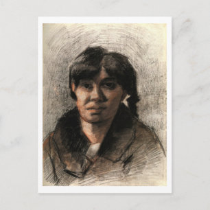 Portrait of a Woman, Van Gogh Fine Art Painting Postcard