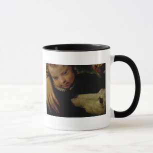 Portrait of a Woman with a Child and a Dog, detail Mug