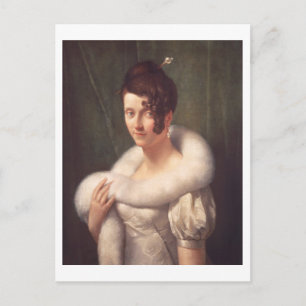 Portrait of a woman with a hair pin postcard