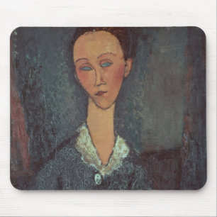 Portrait of a Woman with a White Collar (oil on ca Mouse Mat