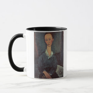 Portrait of a Woman with a White Collar (oil on ca Mug