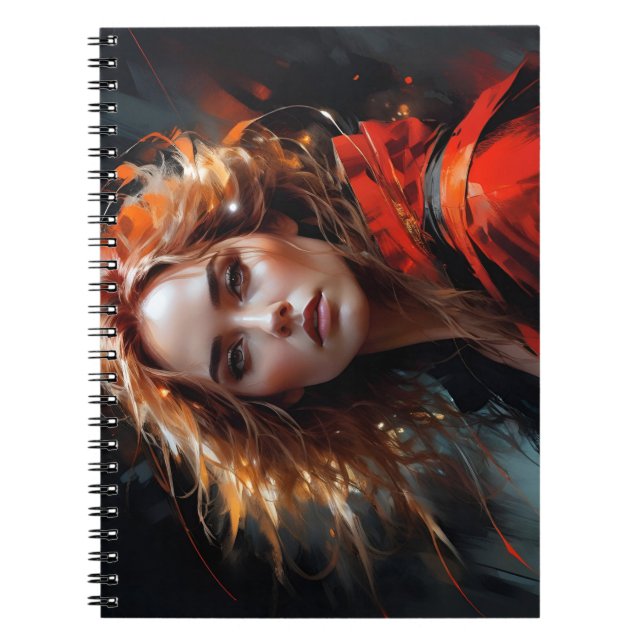 portrait of a woman with red hair notebook (Front)