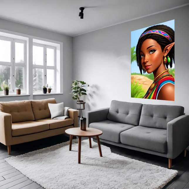 Portrait of a women  elf human hybrid | AI Art Poster (Creator Uploaded)