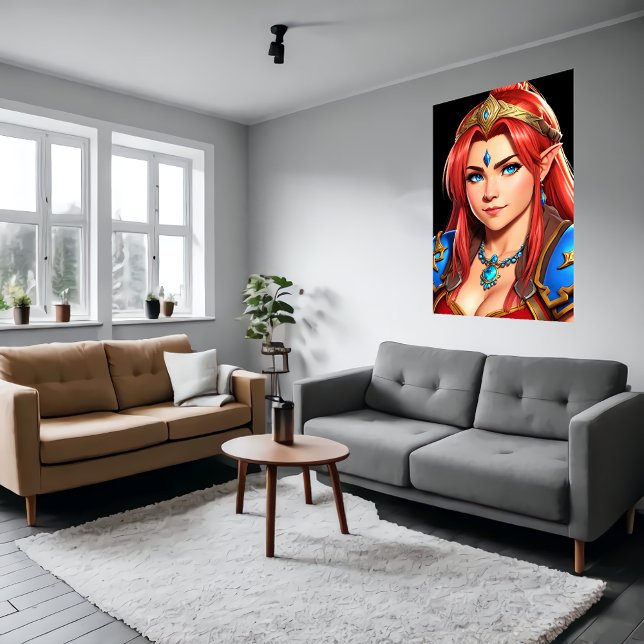 Portrait of a women  human elf hybrid | AI Art Poster (Creator Uploaded)