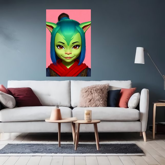 Portrait of a women  human goblin | AI Art Poster (Creator Uploaded)