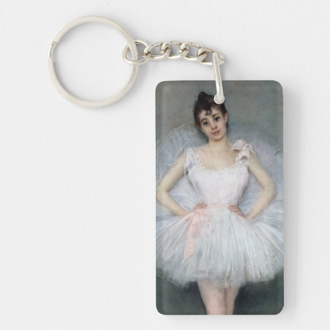 Portrait of a Young Ballerina Key Ring (Front)