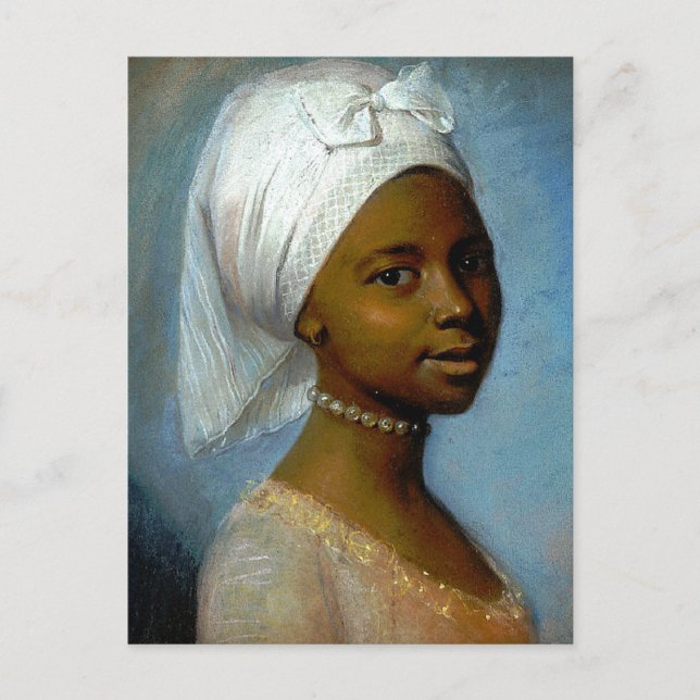 Portrait of a Young Black Woman Classic Art Postcard (Front)