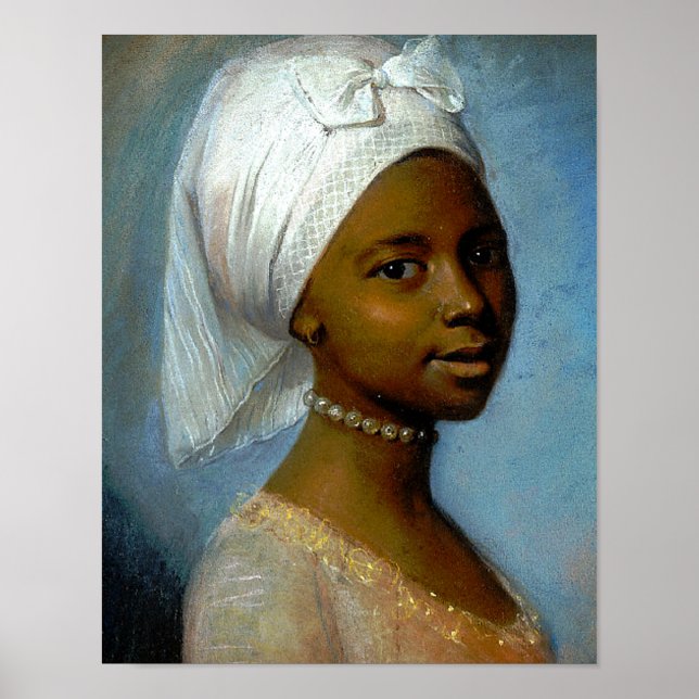Portrait of a Young Black Woman Classic Art Poster (Front)