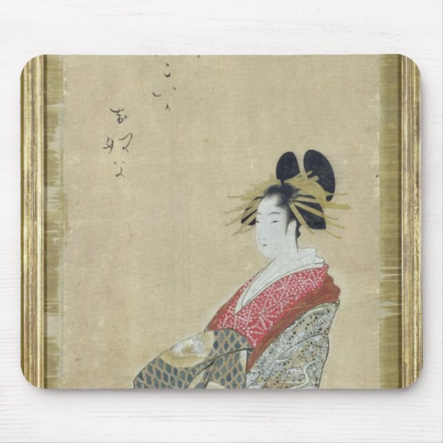 Portrait of a young courtesan mouse mat (Front)