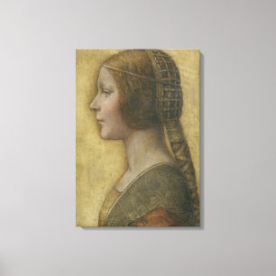 Portrait of a Young Fiancee by Leonardo da Vinci Canvas Print