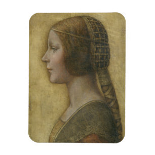 Portrait of a Young Fiancee by Leonardo da Vinci Magnet