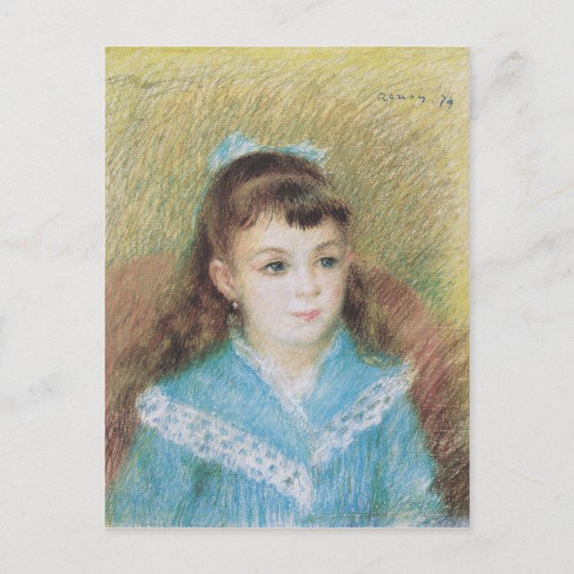 Portrait of a Young Girl (Elizabeth Maitre) Renoir Postcard (Front)