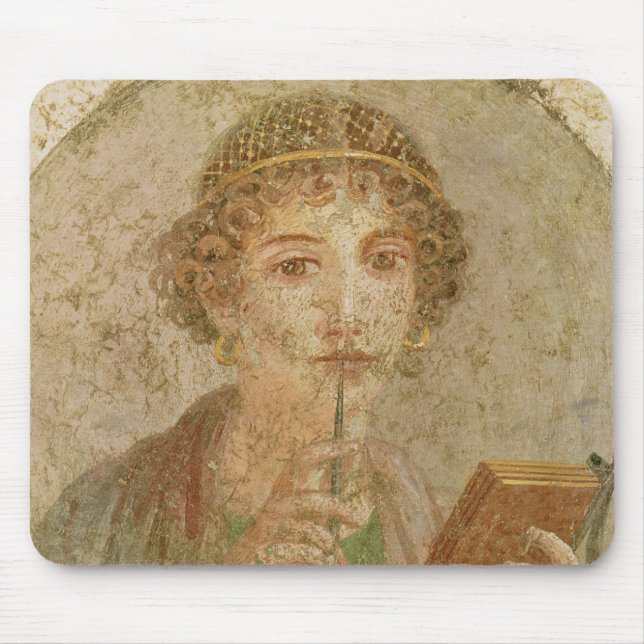 Portrait of a young girl mouse mat (Front)