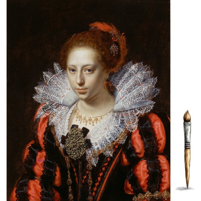 Portrait of a Young Lady (1620), Paulus Moreelse Tissue Paper (Creator Uploaded)