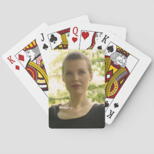 Portrait of a Young Lady Playing Cards