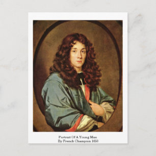 Portrait Of A Young Man By French Champion 1650 Postcard