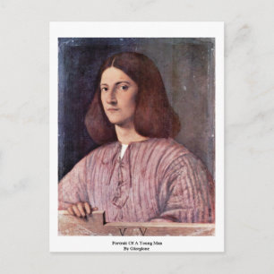 Portrait Of A Young Man By Giorgione Postcard