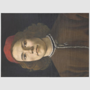 Portrait of a Young Man (by Sandro Botticelli) Tissue Paper