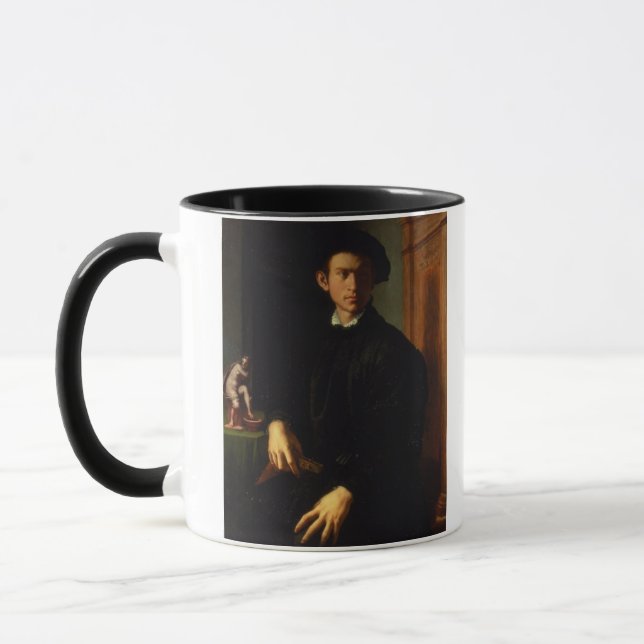 Portrait of a young man, c.1532-40 (oil on panel) mug (Left)