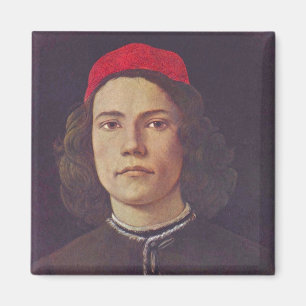 Portrait of a young man magnet