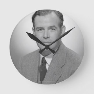 Portrait of a Young Man Round Clock