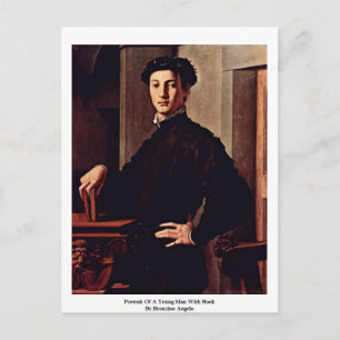 Portrait Of A Young Man With Book Postcard