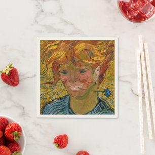 Portrait of a Young Man with Cornflower, Van Gogh Napkin