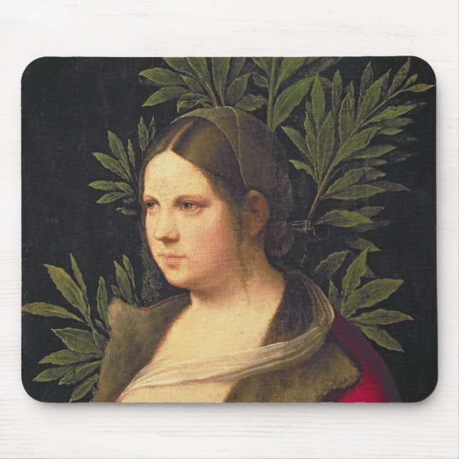 Portrait of a Young Woman , 1506 Mouse Mat (Front)