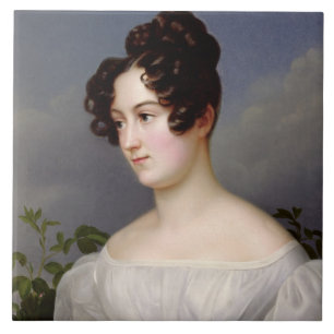Portrait of a Young Woman, 1827 (oil on canvas) Tile
