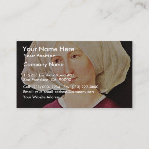 Portrait Of A Young Woman By Schongauer Martin (B Business Card