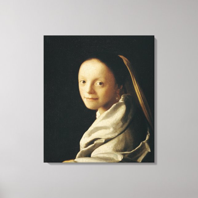 Portrait of a Young Woman, c.1663-65 Canvas Print (Front)