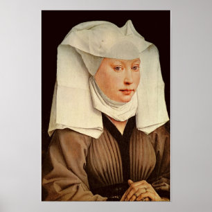 Portrait of a Young Woman in a Pinned Hat, c.1435 Poster