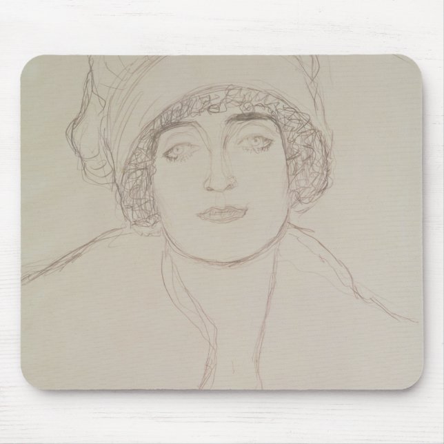 Portrait of a Young Woman Mouse Mat (Front)