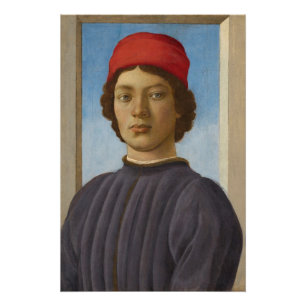 Portrait of a Youth, c.1485 (oil & tempera) Poster