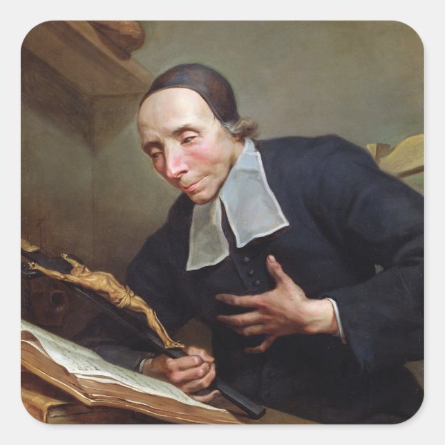 Portrait of Abbot Firmin Tournus Square Sticker (Front)
