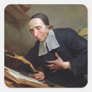 Portrait of Abbot Firmin Tournus Square Sticker