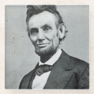 Portrait of Abe Lincoln 1 Glass Coaster