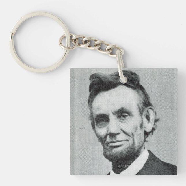 Portrait of Abe Lincoln 1 Key Ring (Front)